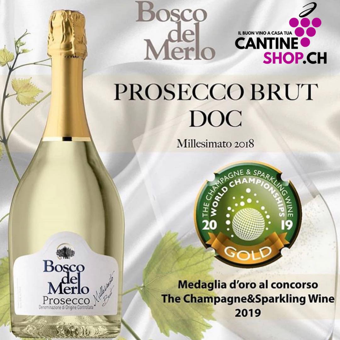 Prosecco Millesimato Brut DOC Bosco del Merlo | Cantine Shop.ch, Online  Wine Shop, Red, White, Champagne-Cantine Shop | Prosecco, Schaumweine