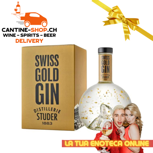 studer swiss gold gin con fogli oro 24 carati